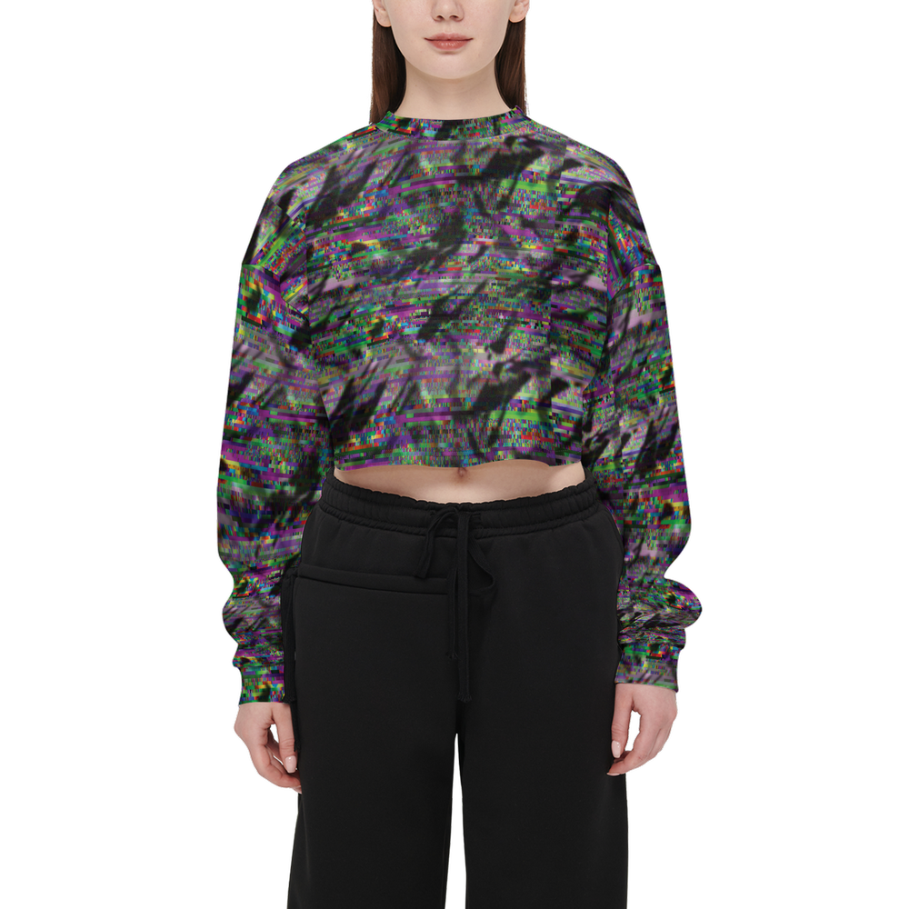 Cropped Crewneck Scuba Knit